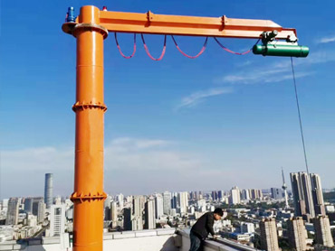 Elektrik 360 darjah berputar jib crane