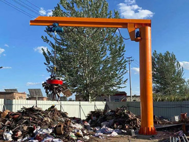 360 darjah rotating jib crane elektrik luar